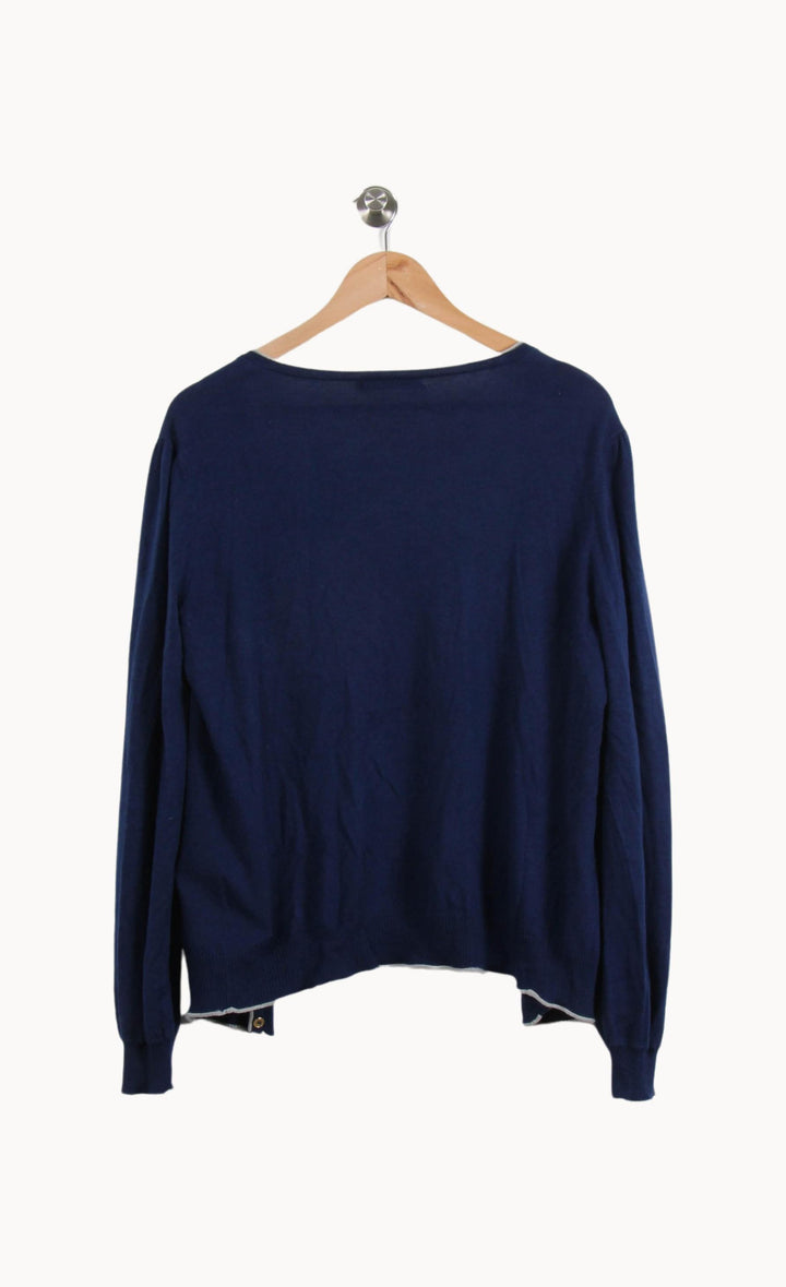 Cardigan Bleu - Taille L/40 de la marque Galeries Lafayette | PARAD53068 - Vendu par Paradigme - Image 4