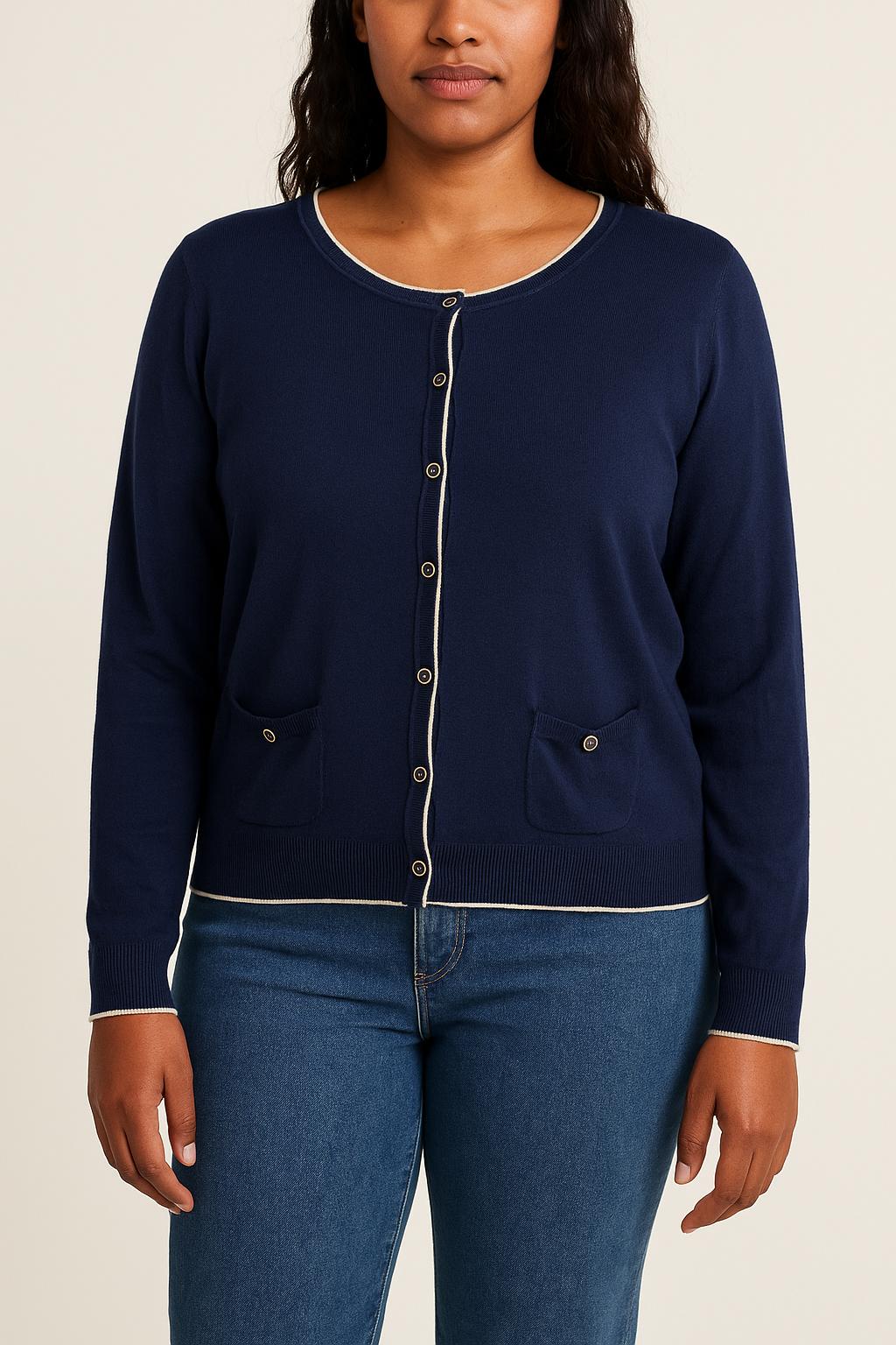 Cardigan Bleu - Taille L/40 de la marque Galeries Lafayette | PARAD53068 - Vendu par Paradigme - Image 1