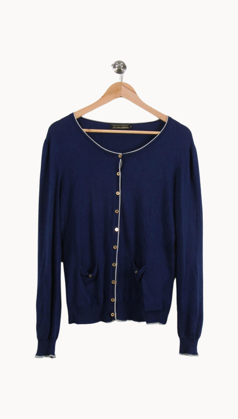 Cardigan Bleu - Taille L/40 de la marque Galeries Lafayette | PARAD53068 - Vendu par Paradigme - Image 2