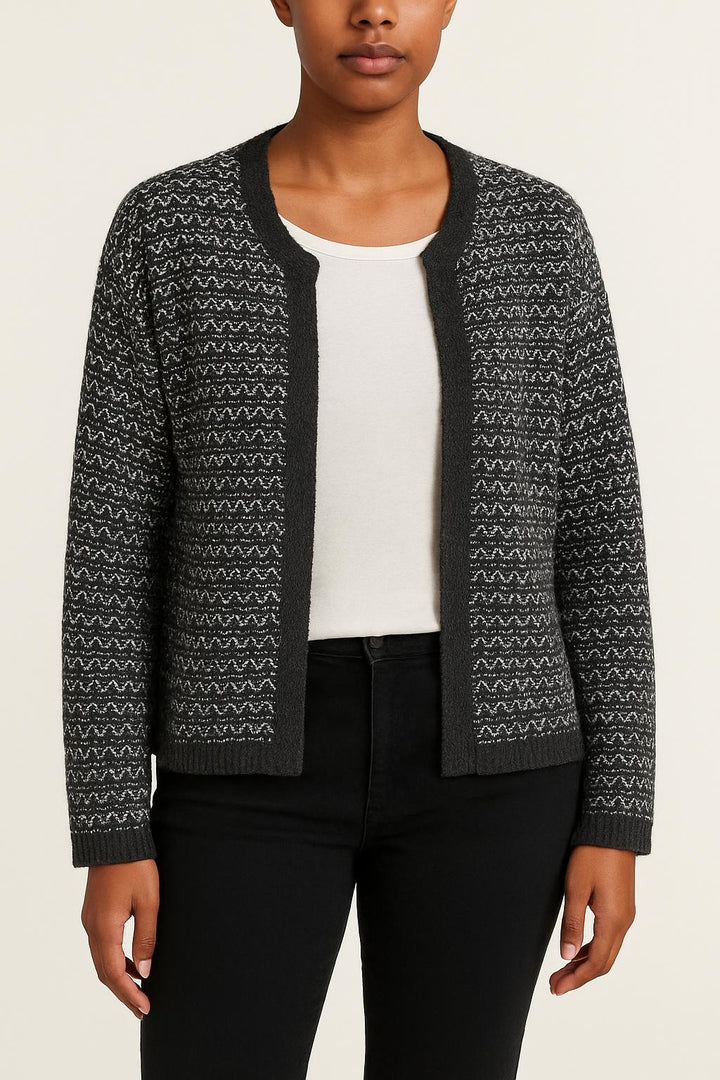 Gilet Noir et Blanc - Taille L/40 de la marque La Fée Maraboutée | PARAD53070 - Vendu par Paradigme - Image 1
