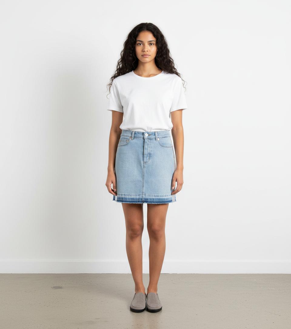 Jupe En Jean Bleu et Argenté - Taille XS/34