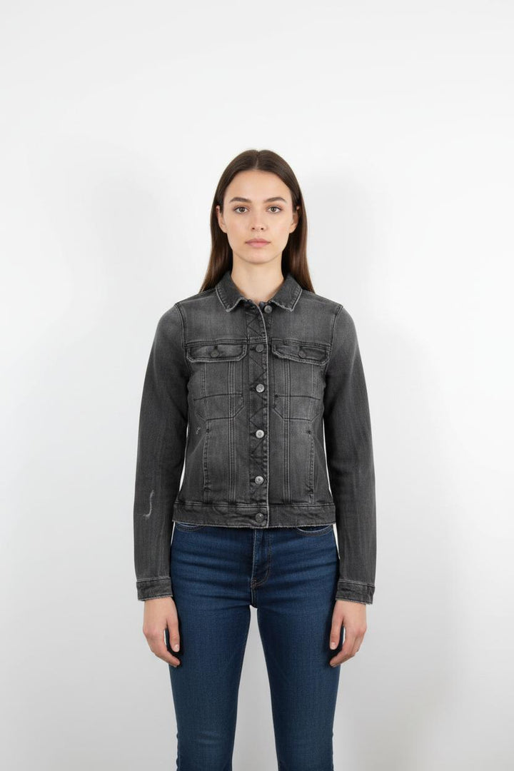 Veste En Jean Noire - Taille XS/34