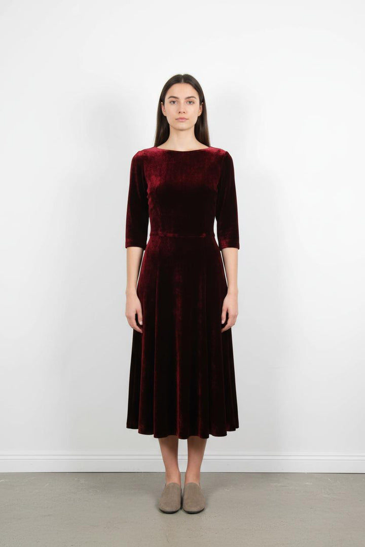 Robe Mi-longue Bordeaux - Taille S/36