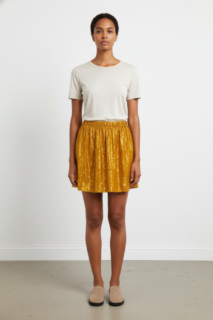 Jupe Courte Or - Taille L/40