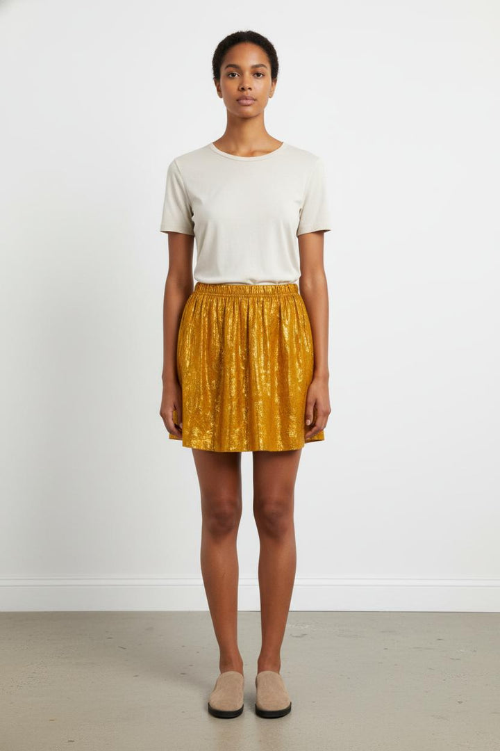Jupe Courte Or - Taille L/40