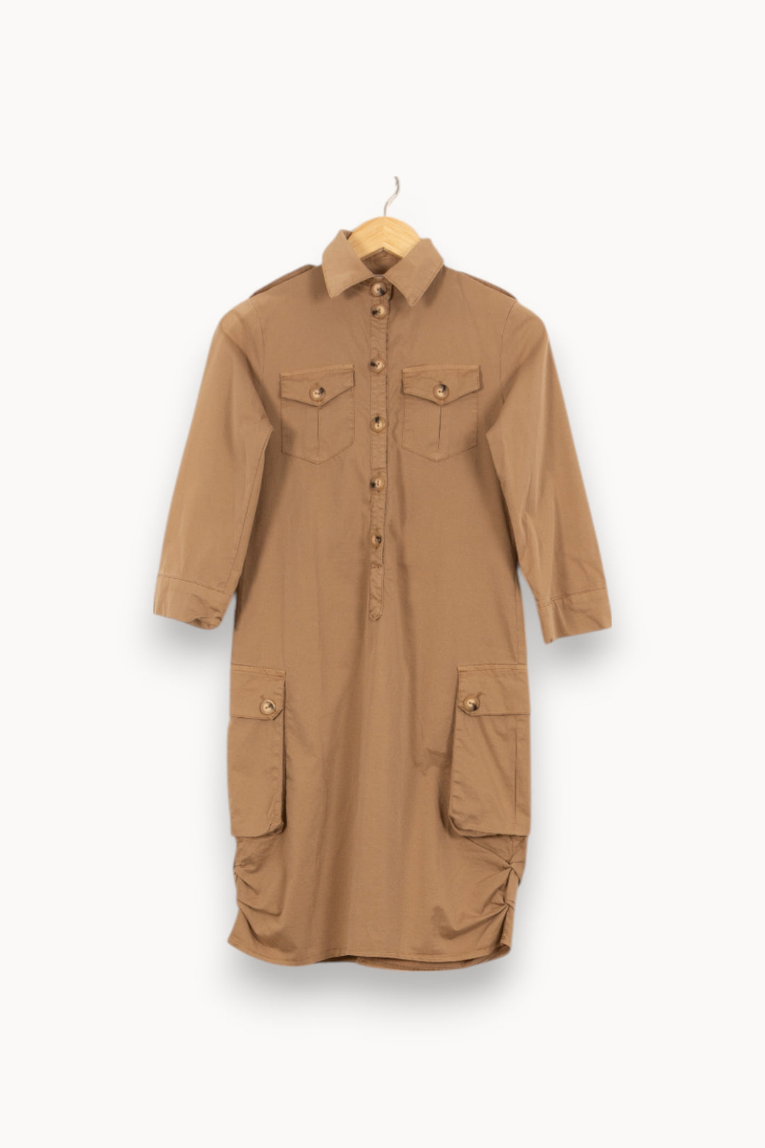 Robe Chemise Beige - Taille S/36 de la marque La Fée Maraboutée | PARAD53120 - Vendu par Paradigme - Image 2