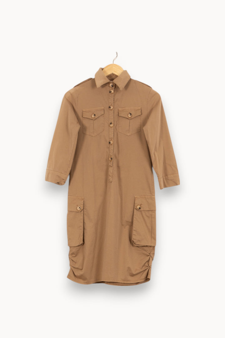 Robe Chemise Beige - Taille S/36 de la marque La Fée Maraboutée | PARAD53120 - Vendu par Paradigme - Image 2