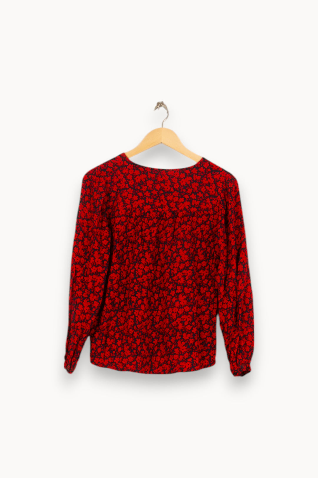 Blouse Fleurie Bordeaux et Noir - Taille L/40 de la marque Garance Paris | PARAD53132 - Vendu par Paradigme - Image 4