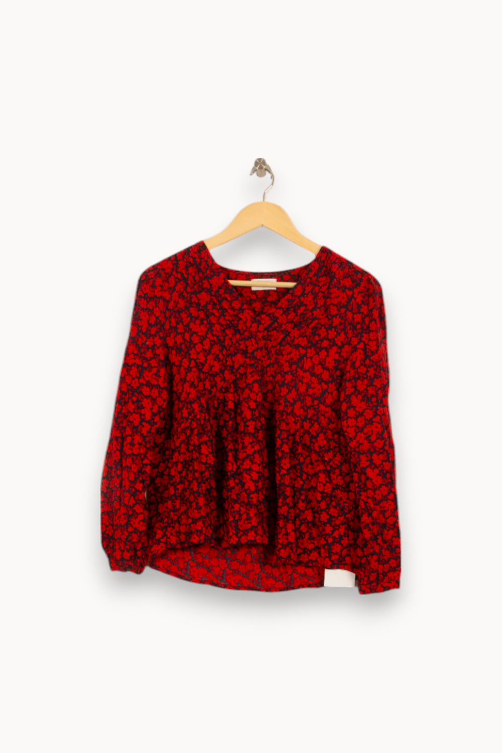 Blouse Fleurie Bordeaux et Noir - Taille L/40 de la marque Garance Paris | PARAD53132 - Vendu par Paradigme - Image 2