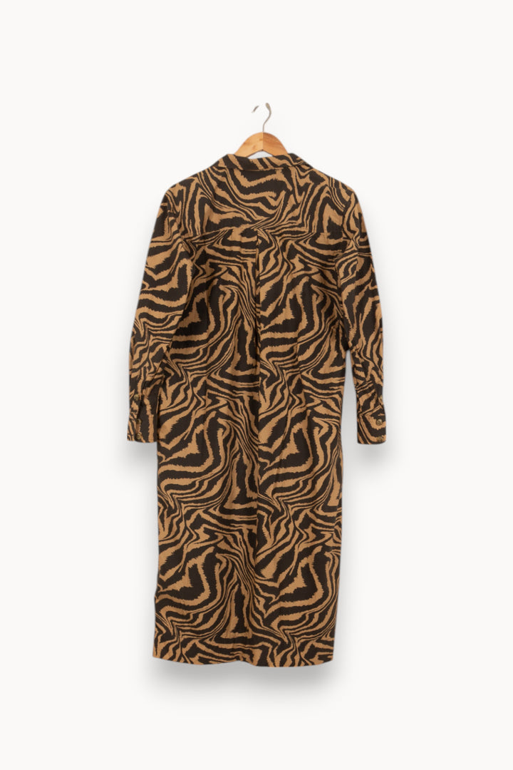 Robe Midi Noire et Beige - Taille S/36 de la marque Ganni | PARAD53136 - Vendu par Paradigme - Image 4