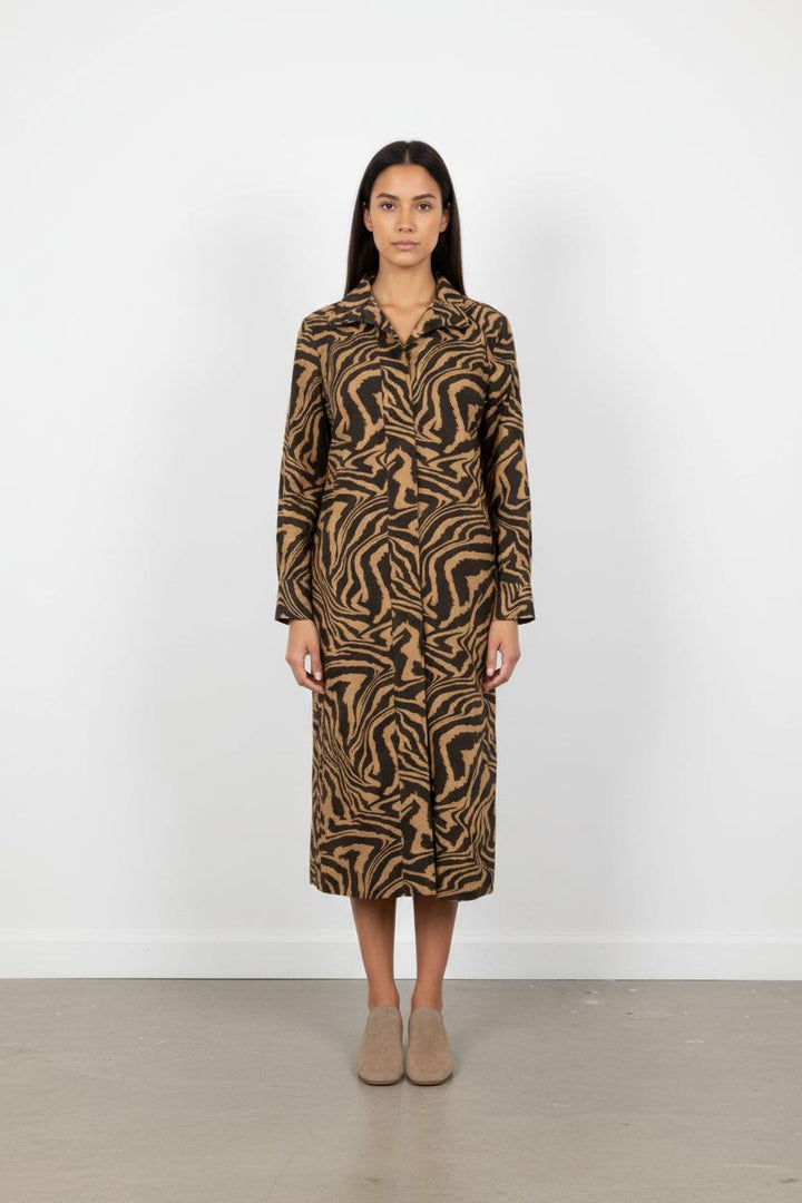 Robe Midi Noire et Beige - Taille S/36