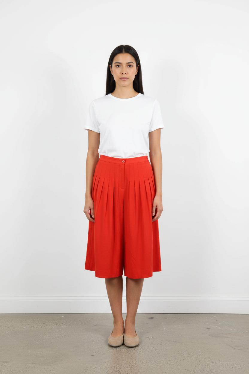 Jupe Plissée Rouge - Taille S/36