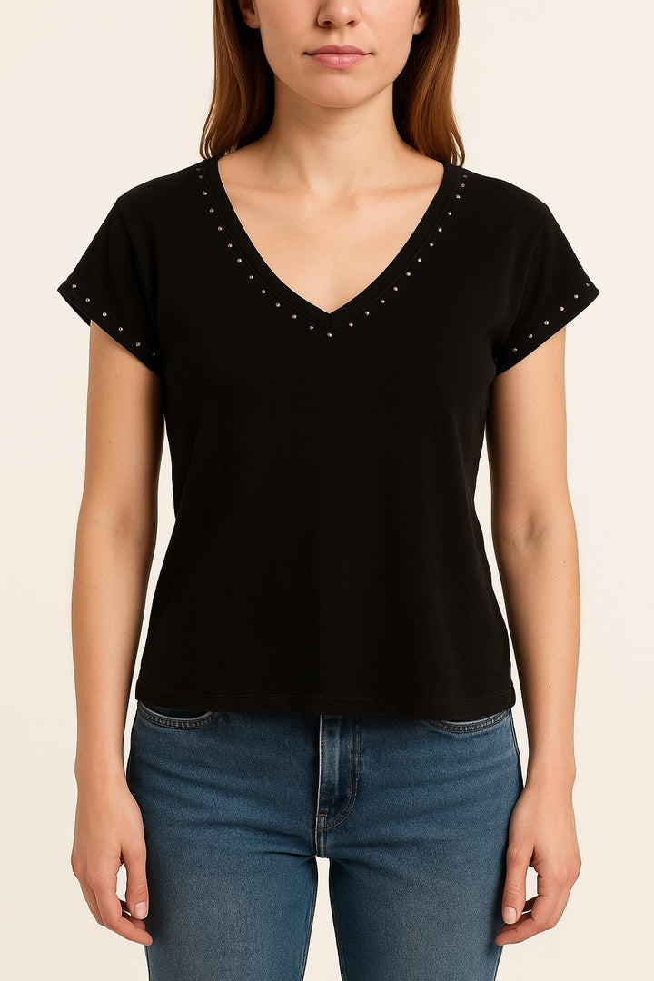 Tee-shirt Noir - Taille S/36 de la marque IKKS | PARAD53151 - Vendu par Paradigme - Image 1