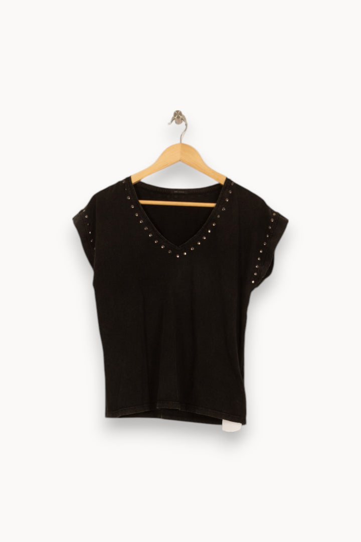 Tee-shirt Noir - Taille S/36 de la marque IKKS | PARAD53151 - Vendu par Paradigme - Image 2
