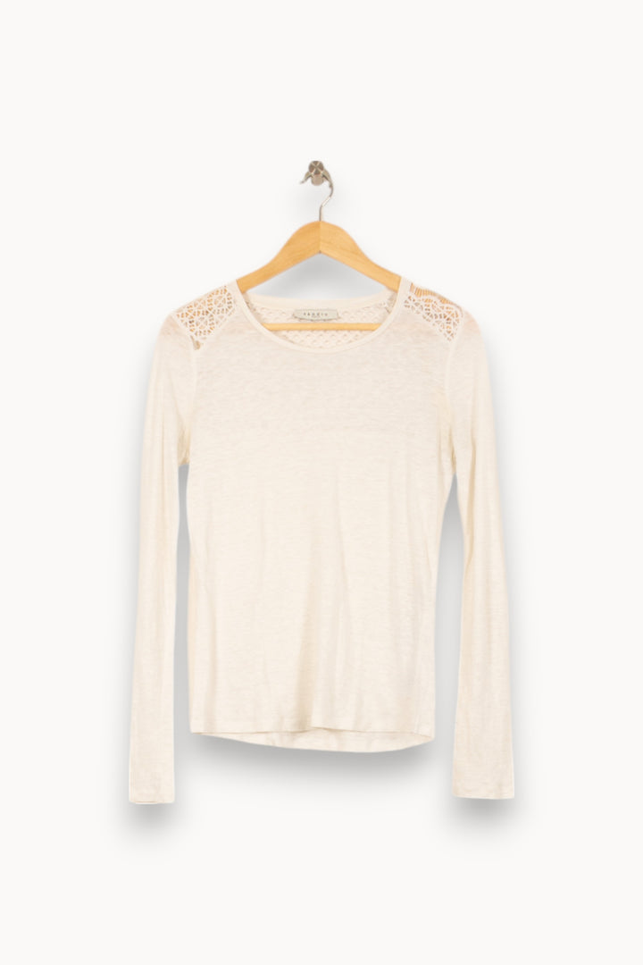 Pull Blanc - Taille M/38 de la marque Sandro | PARAD53157 - Vendu par Paradigme - Image 2