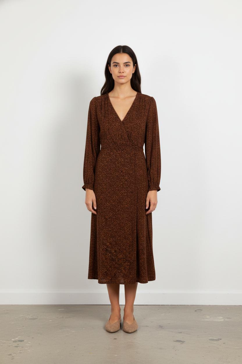 Robe Midi Marron - Taille L/40