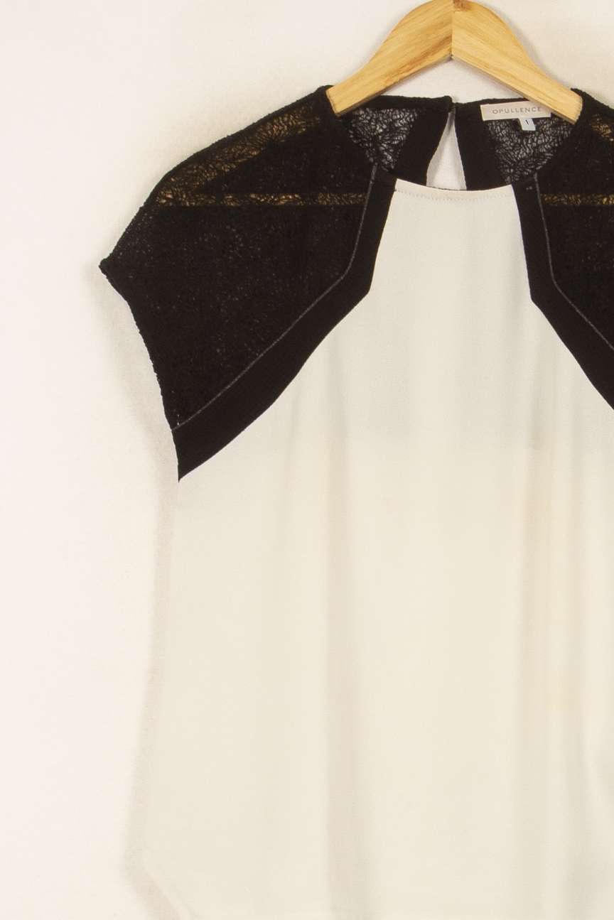 Blouse Noir et Blanc - Taille S/36 de la marque Opullence | PARAD53160 - Vendu par Paradigme - Image 3