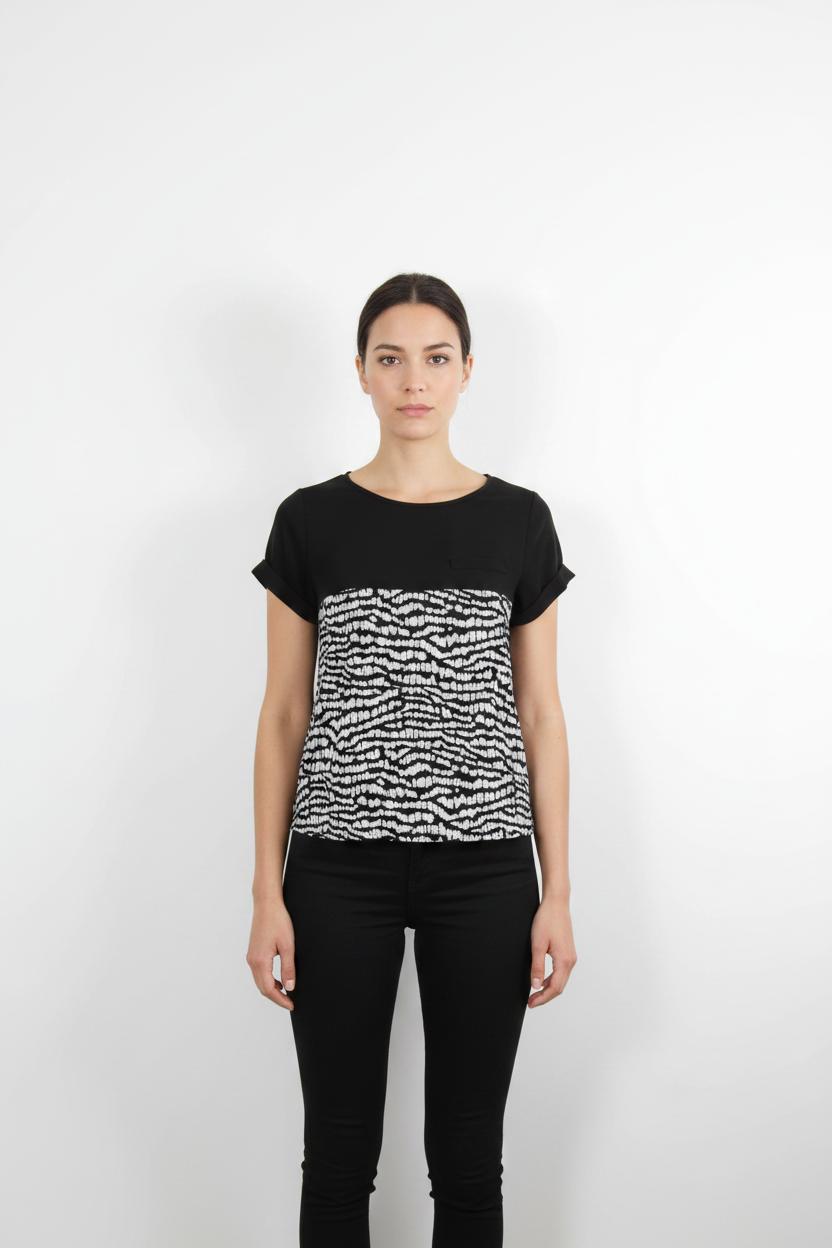 Tee-shirt Noir et Blanc - Taille T.U.