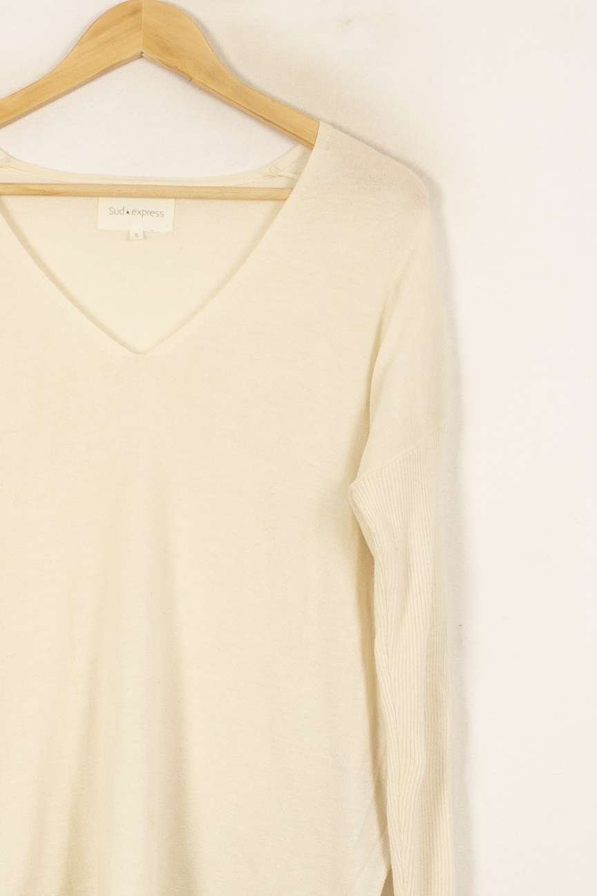 Pull Blanc - Taille S/36 de la marque Sud express | PARAD53165 - Vendu par Paradigme - Image 3