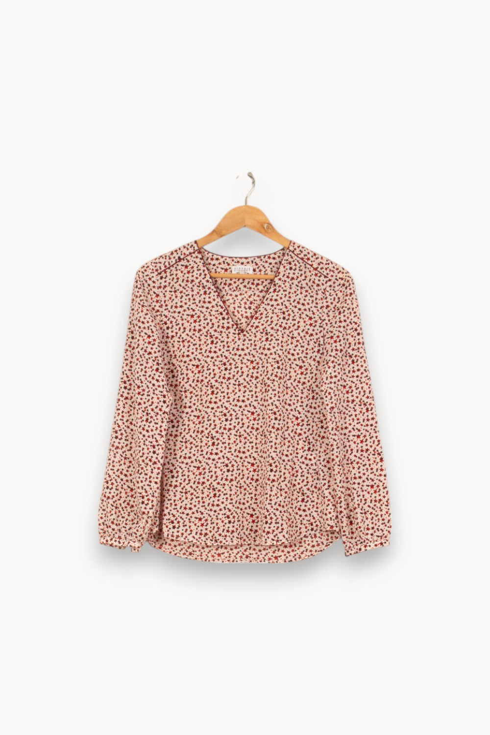 Blouse Écrue et Bordeaux - Taille S/36 de la marque Claudie Pierlot | PARAD53167 - Vendu par Paradigme - Image 2