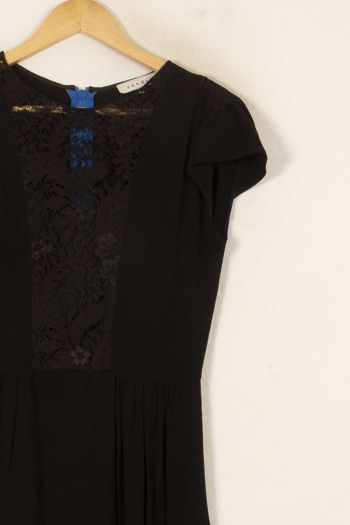 Robe Courte Noire - Taille S/36 de la marque Sandro | PARAD53168 - Vendu par Paradigme - Image 3