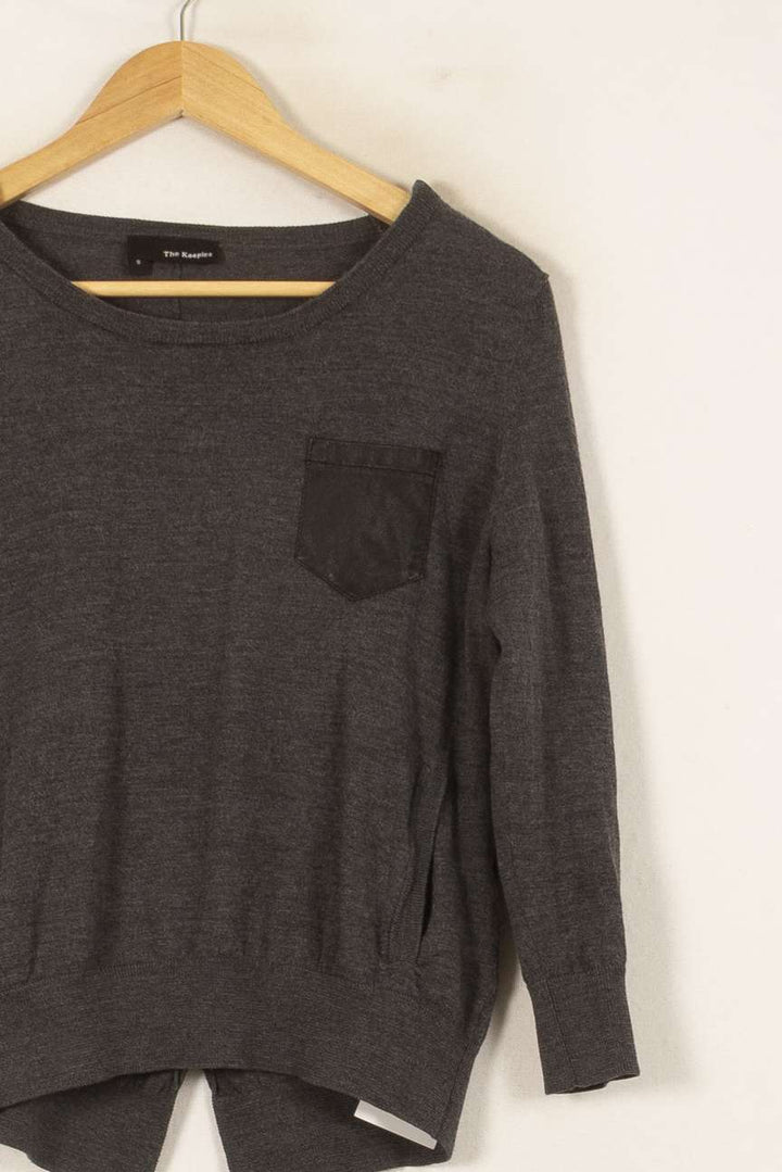 Pull Gris - Taille S/36 de la marque The Kooples | PARAD53176 - Vendu par Paradigme - Image 3