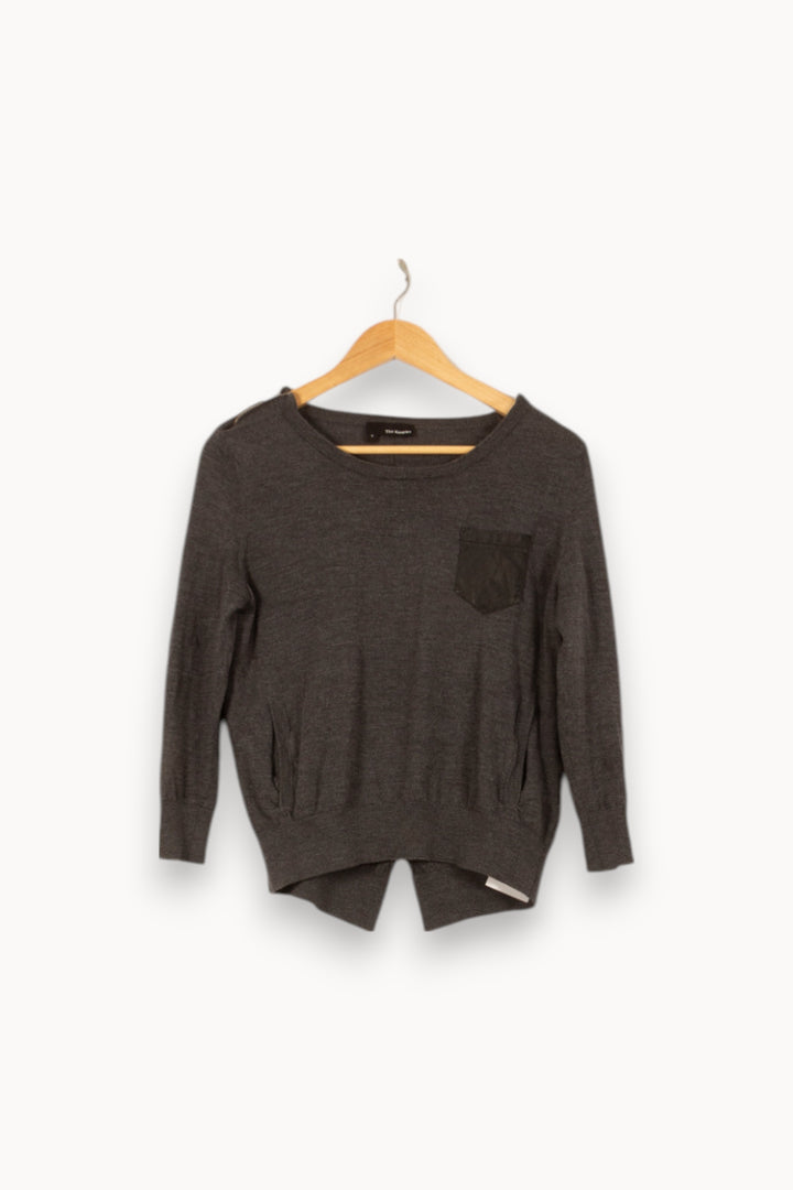 Pull Gris - Taille S/36 de la marque The Kooples | PARAD53176 - Vendu par Paradigme - Image 2