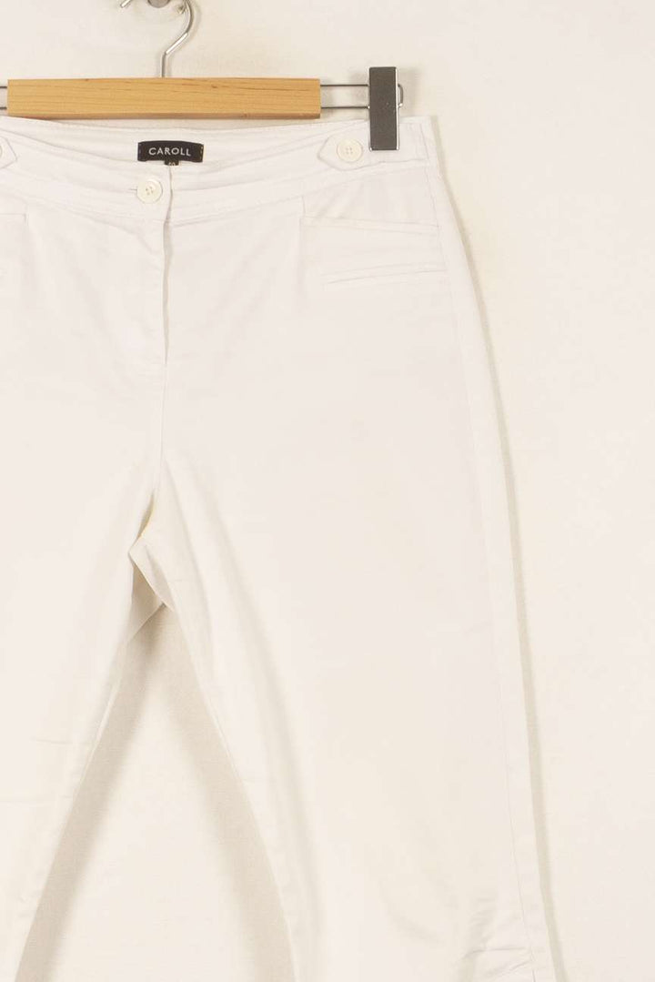 Pantalon Blanc - Taille L/40 de la marque Caroll | PARAD53182 - Vendu par Paradigme - Image 3