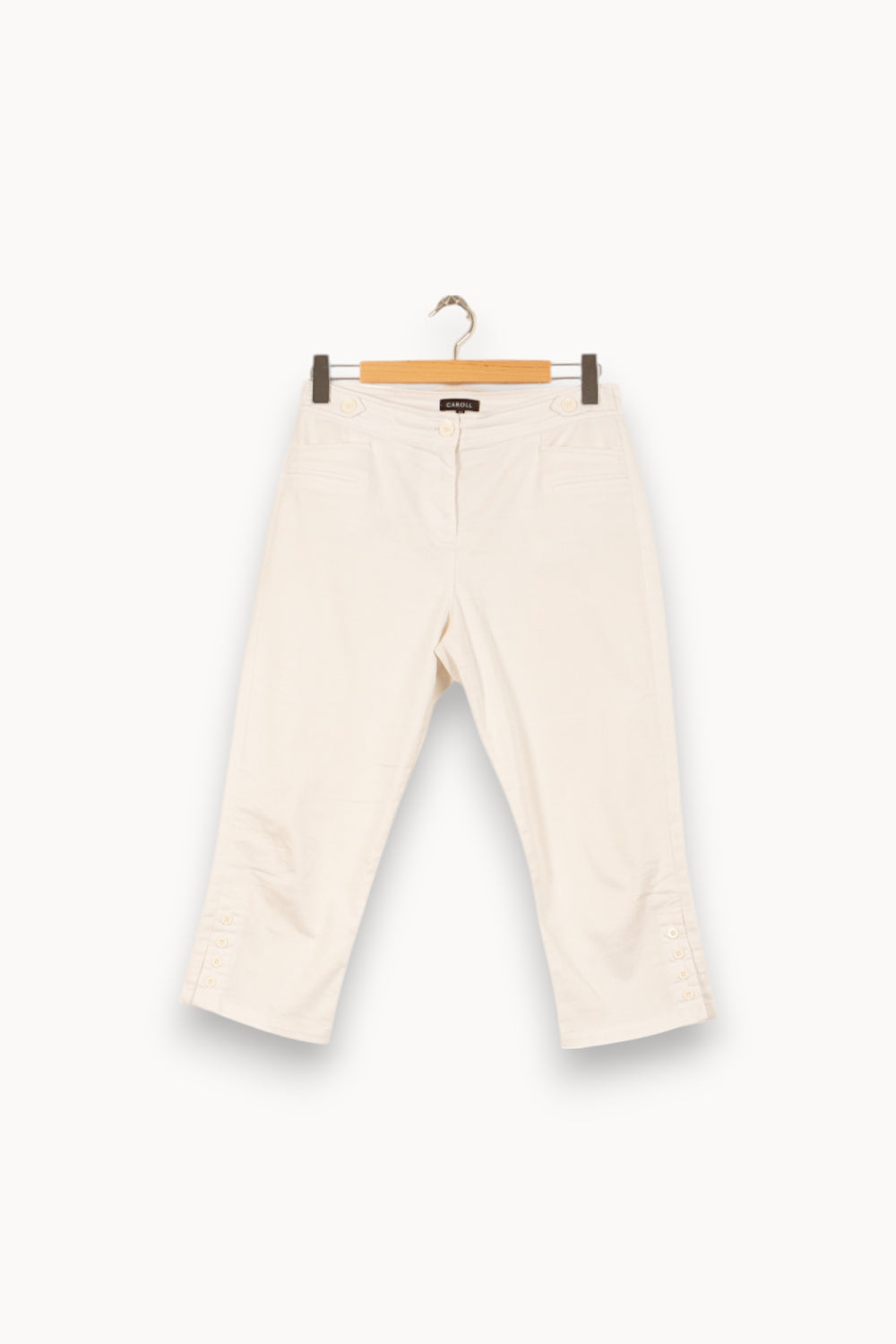 Pantalon Blanc - Taille L/40 de la marque Caroll | PARAD53182 - Vendu par Paradigme - Image 2