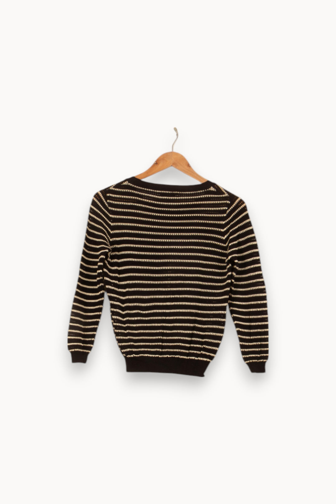 Pull Noir et Blanc - Taille S/36 de la marque Sandro | PARAD53184 - Vendu par Paradigme - Image 4