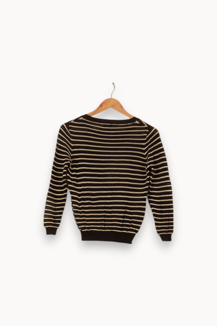 Pull Noir et Blanc - Taille S/36 de la marque Sandro | PARAD53184 - Vendu par Paradigme - Image 4