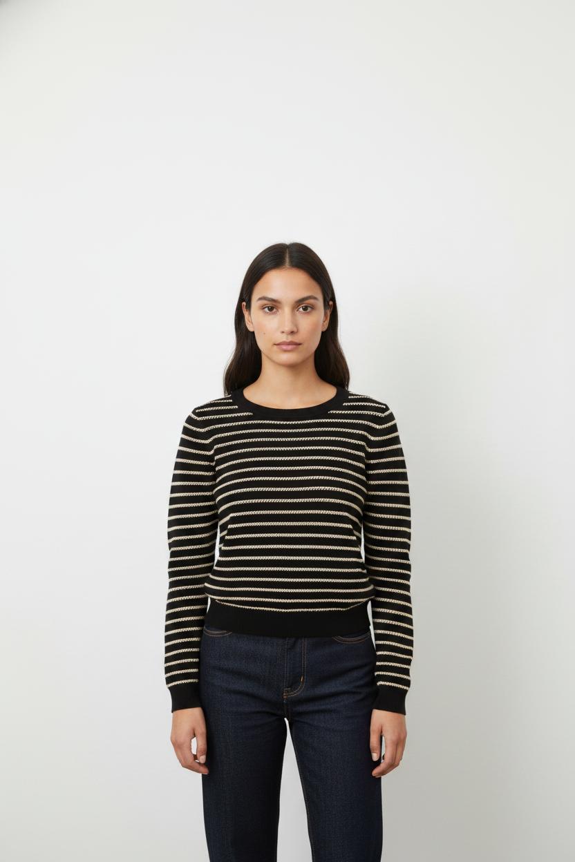 Pull Noir et Blanc - Taille S/36