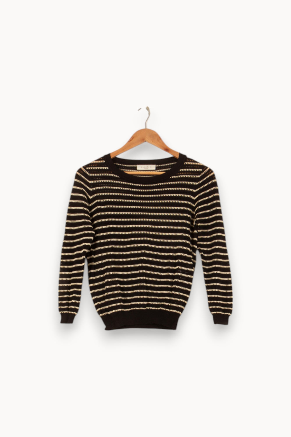 Pull Noir et Blanc - Taille S/36 de la marque Sandro | PARAD53184 - Vendu par Paradigme - Image 2
