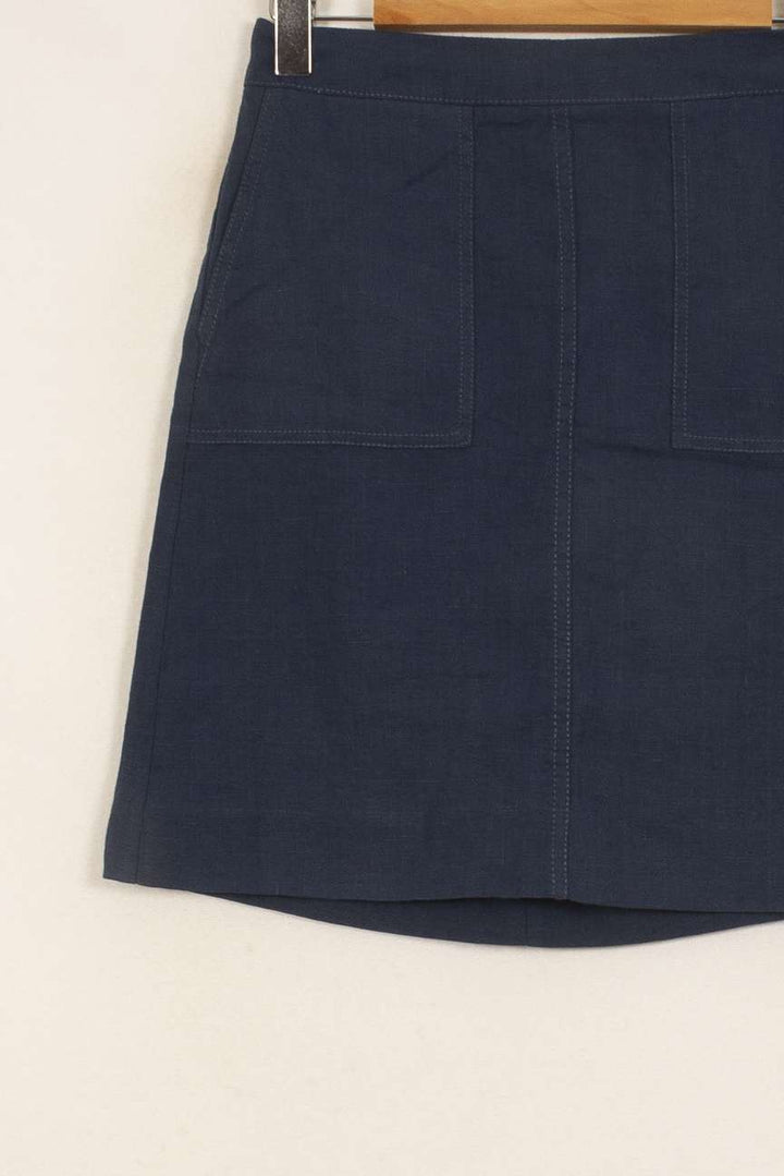 Jupe Courte Bleue - Taille S/36 de la marque Caroll | PARAD53187 - Vendu par Paradigme - Image 3