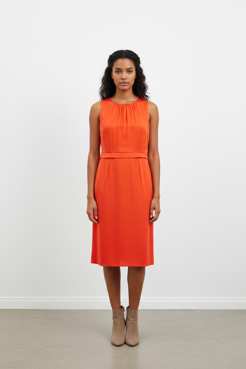 Robe Sans Manches Orange - Taille L/40