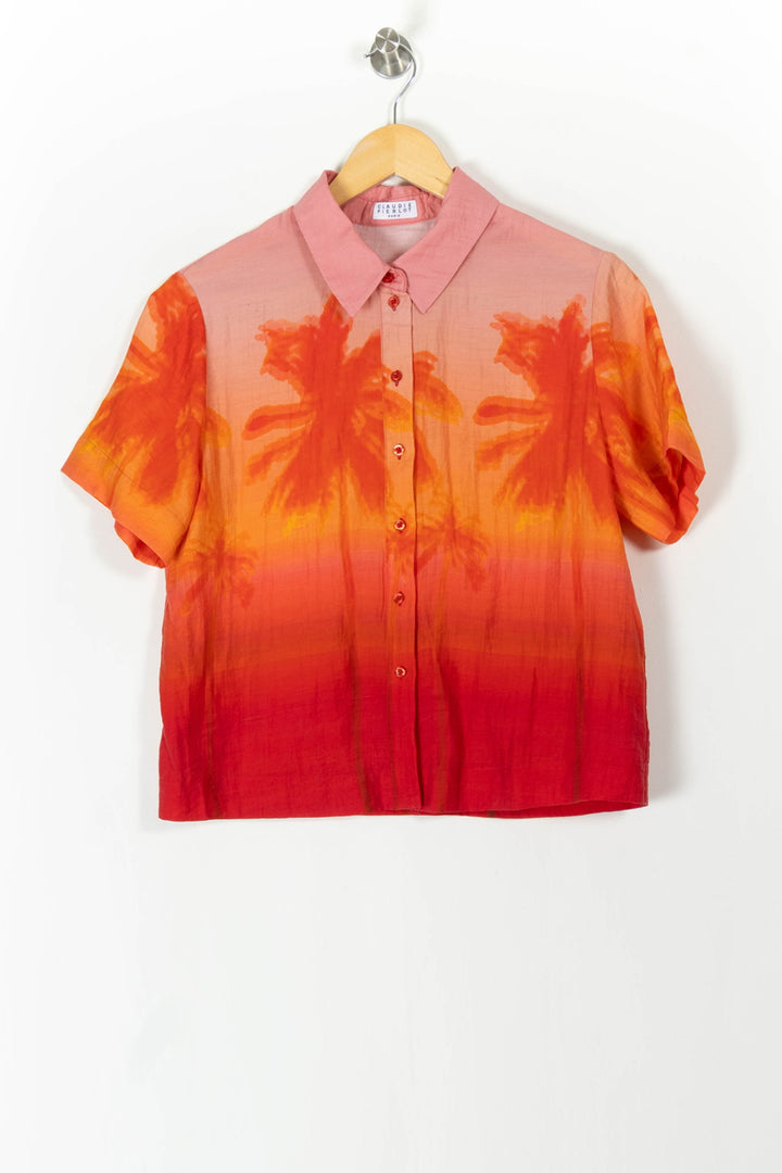 Chemise Hawaïenne Rouge et Orange - Taille S/36 de la marque Claudie Pierlot | PARAD53197 - Vendu par Paradigme - Image 2