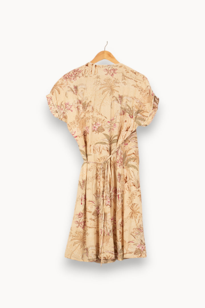 Robe Portefeuille Beige - Taille L/40 de la marque La Fée Maraboutée | PARAD53201 - Vendu par Paradigme - Image 4