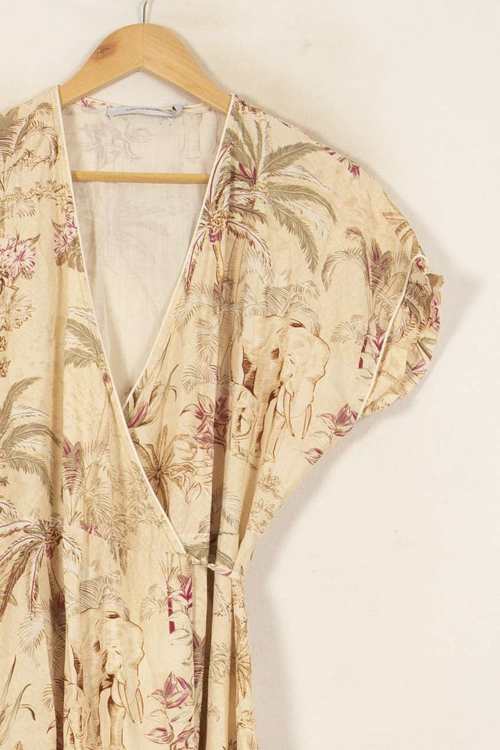 Robe Portefeuille Beige - Taille L/40 de la marque La Fée Maraboutée | PARAD53201 - Vendu par Paradigme - Image 3