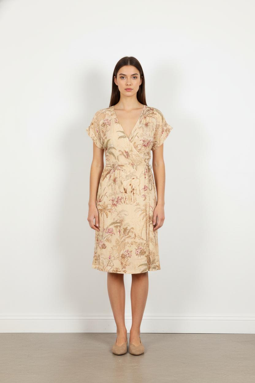 Robe Portefeuille Beige - Taille L/40