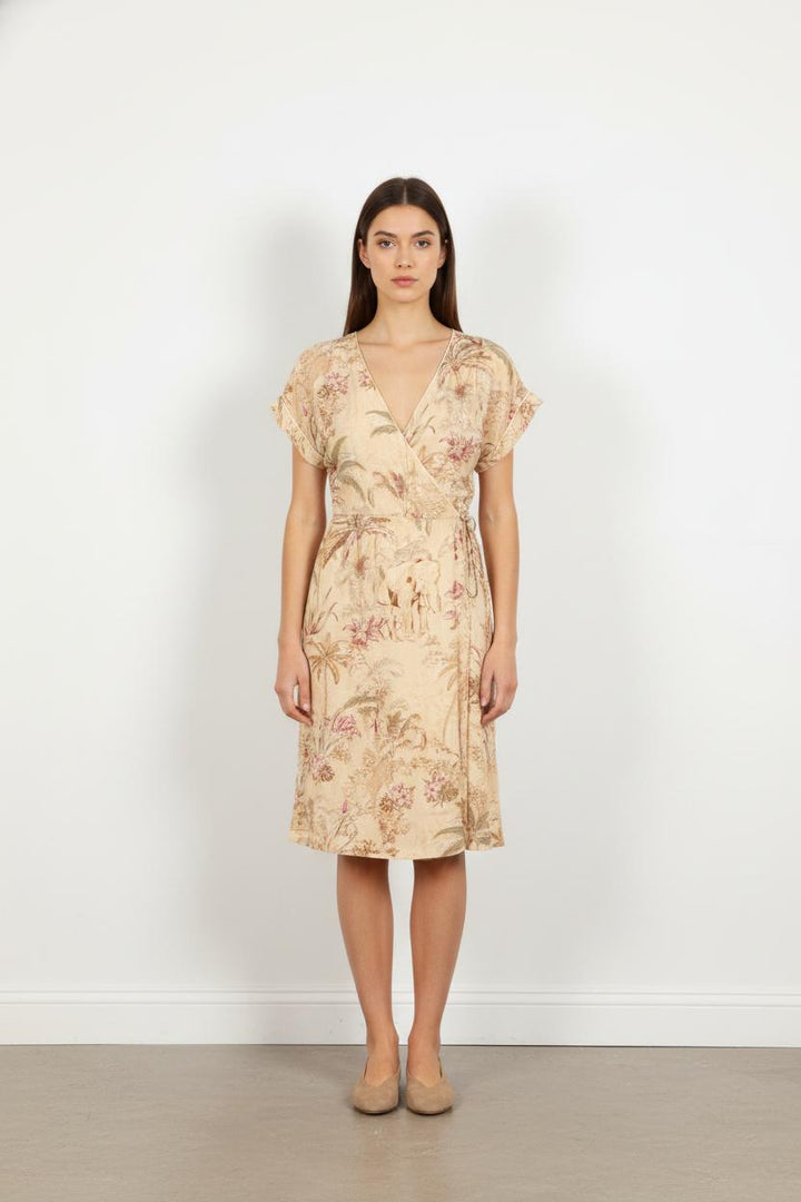 Robe Portefeuille Beige - Taille L/40