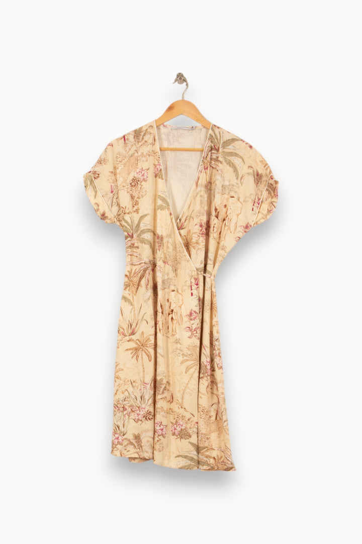 Robe Portefeuille Beige - Taille L/40 de la marque La Fée Maraboutée | PARAD53201 - Vendu par Paradigme - Image 2