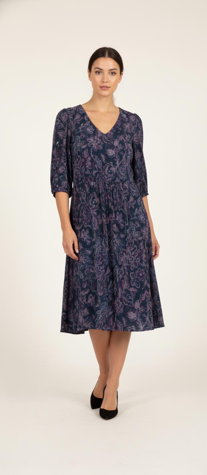 Robe Fleurie Bleue - Taille M/38