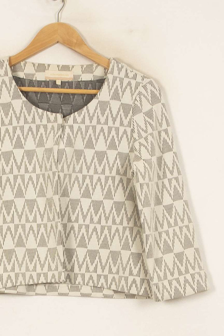 Veste Blanche et Grise - Taille S/36 de la marque La Fée Maraboutée | PARAD53256 - Vendu par Paradigme - Image 3