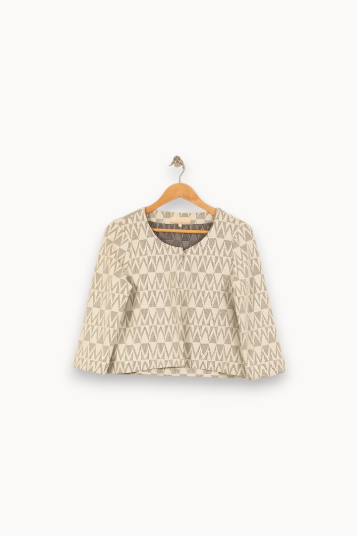 Veste Blanche et Grise - Taille S/36 de la marque La Fée Maraboutée | PARAD53256 - Vendu par Paradigme - Image 2