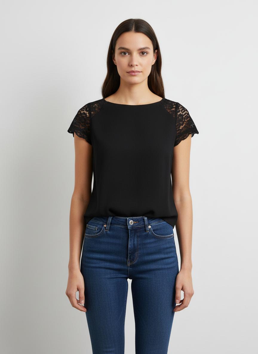 Blouse Noire - Taille S/36