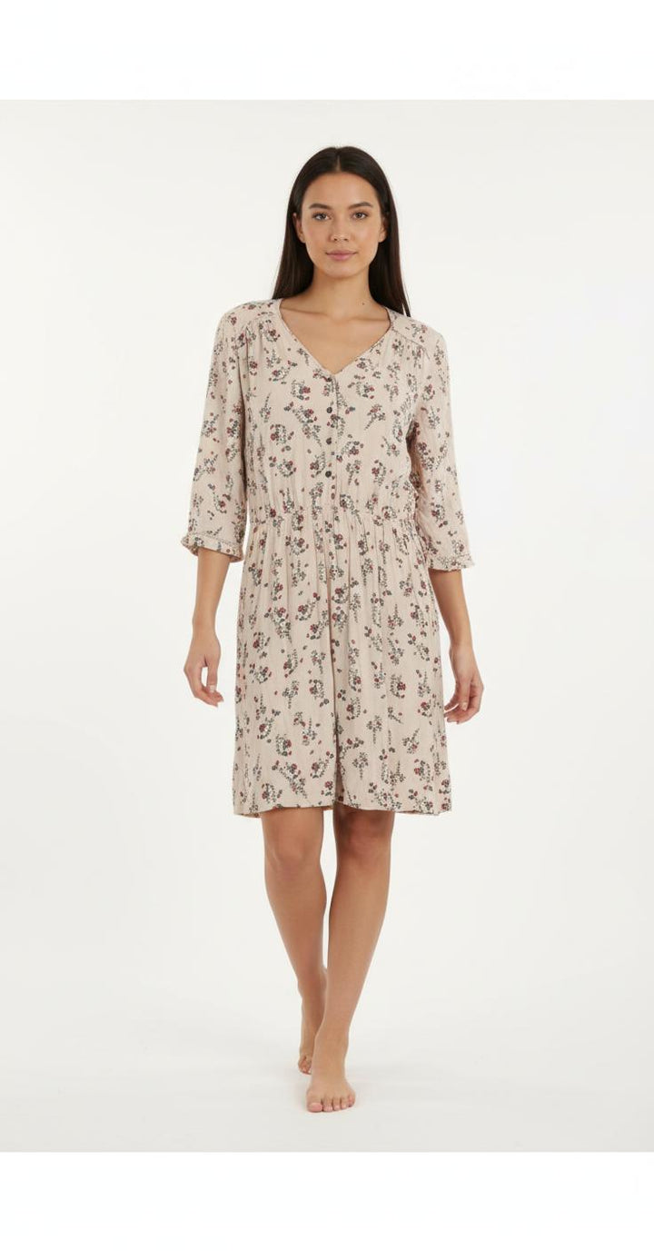 Robe Courte Blanche à Fleurs - Taille S/36
