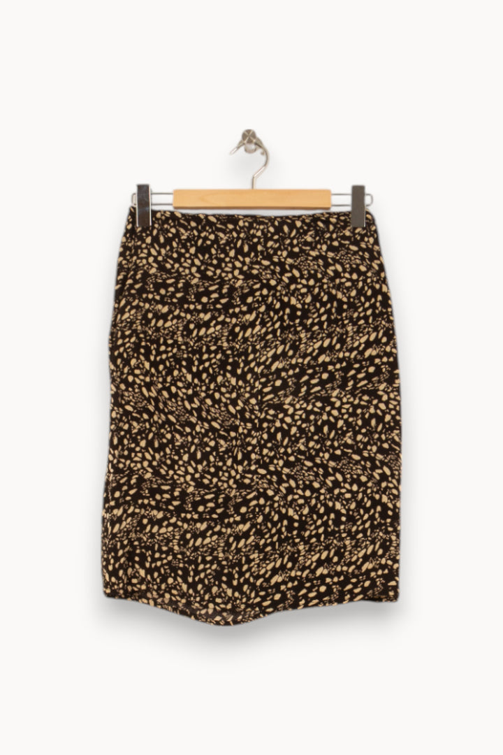 Jupe Imprimée Noire et Beige - Taille S/36 de la marque ba&sh | PARAD53277 - Vendu par Paradigme - Image 4