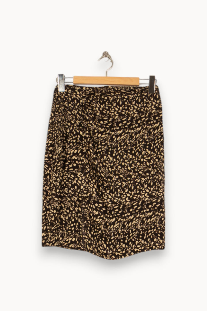 Jupe Imprimée Noire et Beige - Taille S/36 de la marque ba&sh | PARAD53277 - Vendu par Paradigme - Image 2