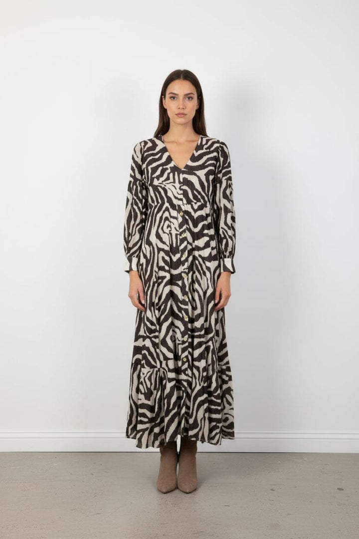 Robe Longue Noire et Blanche - Taille XS/34