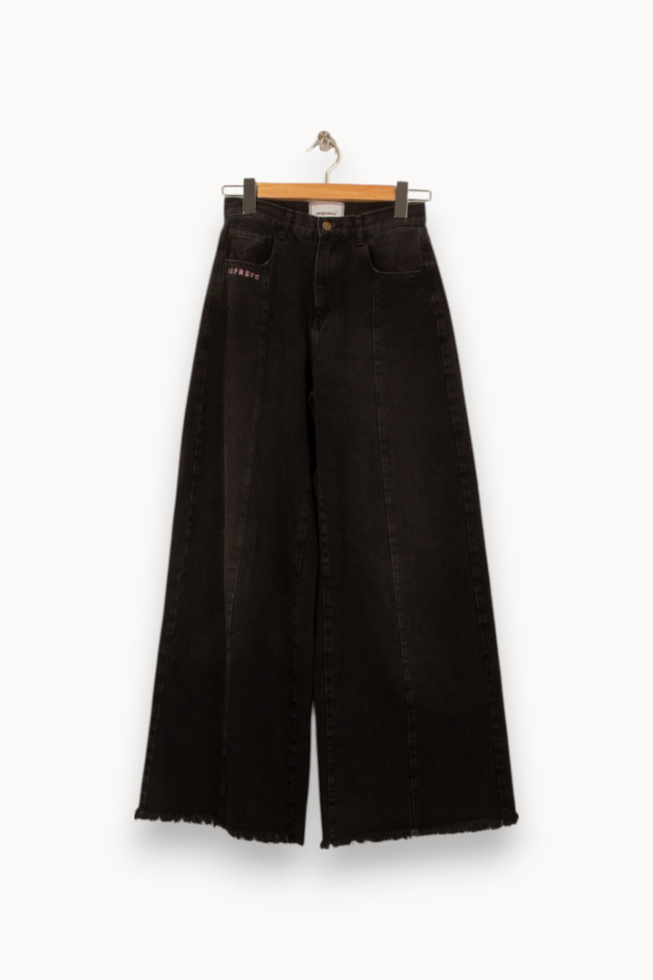 Jean Large Noir - Taille XS/34 de la marque Imprevu | PARAD53298 - Vendu par Paradigme - Image 2